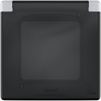 Рамка 1-м Inspiria IP44 с крышкой алюм. Legrand