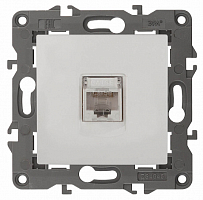 Механизм розетки компьютерной 1-м Elegance RJ45 IP20 14-3107-01 бел. ЭРА