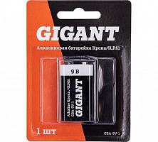Gigant Батарейка Alkaline Крона/6LR61 блистер 1 шт. GBA-9V-1