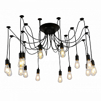 Подвесная люстра Kink Light Блиц d140 h120 E27 16*E27 черная