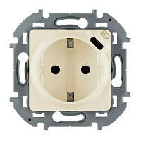 Механизм розетки 1-м СП Inspiria 16А IP20 250В 2P+E нем.ст с з/у USB тип C 1.5А 5В сл.кость Legrand