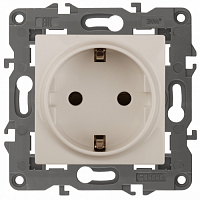 Механизм розетки 1-м СП Elegance 16А IP20 16AX 250В 2P+E 14-2102-02 Schuko защ. шторки сл.кость ЭРА