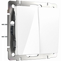 Выключатель проходной 2-кл белый WL01-SW-2G-2W W1122001 WERKEL
