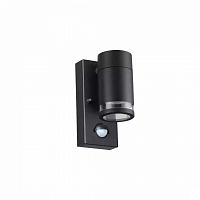Настенный св-к IP44 LED GU10 7 W6605/1W HIGHTECH ODL23 563 черный/металл/пвх стойкий к УФ излучению