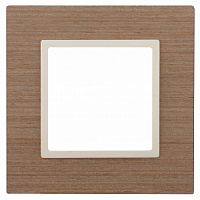 Рамка 1-м Elegance 14-5301-07 дерево, ясень+сл. кость ЭРА