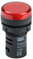 Лампа сигнальная красная AD-22 DS LED IP44 230-240В для крепления на панели IEK