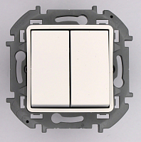Механизм переключателя 2-кл Inspiria 10AX 250В бел. Legrand