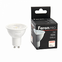 Лампа светодиодная Feron.PRO LB-1607 GU10 7W 4000K MR16 с линзой 38 градусов