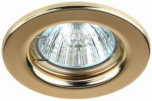 *Светильник штампованный ST1 GD, MR16, 12V/220V, 50W золото (5/100/3000) ЭРА
