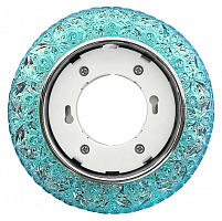 **Светильник встраиваемый GX53 DECOR Венеция, светло-голубой/хром, Спутник