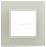 Рамка 1-м Elegance 14-5101-02 стекло, сл.кость+сл.к ЭРА