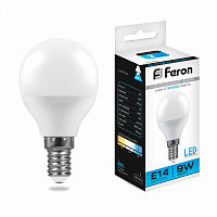 Лампа светодиодная Feron LB-550 Шарик E14 9W 6400K