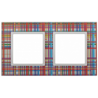 Рамка 2-м Elegance 14-5102-00 стекло, прозрачный+бел. ЭРА