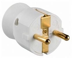 **Вилка электрич. каб. Helium 16А 2P+E прямая бел. Legrand