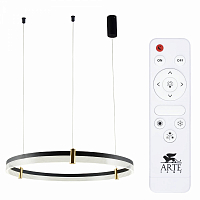 Подвесной светодиодный светильник Arte Lamp Mercury A2183SP-1BK 3000-6000K 76W пульт