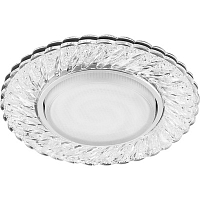 Светильник встраиваемый с LED подсветкой Feron CD4021 прозрачный хром, 20LED*2835 SMD 4000K