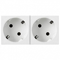 Mosaic Розетка 2Х2К+З Немецкий стандарт 45° 77252(New) Legrand