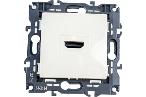 Механизм розетки HDMI Elegance 14-3114-02 сл.кость ЭРА