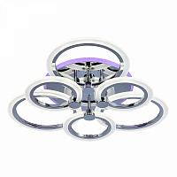 Люстра светодиодная Profit Light 1376/6 CHR A 108W+8W RGB 3000-6500K пульт