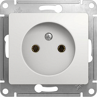 Механизм розетки 1-м СП Glossa 16А IP20 без заземл. бел. SE