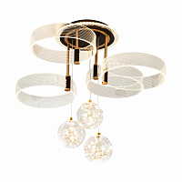 Потолочный светильник LED4U L1040-750 черный/золото LED 40Вт 3000-6500К пульт 750*400мм
