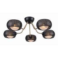 **Люстра Rivoli Tadao 3084-305 5*E14 черный/античная бронза
