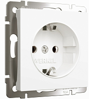 Розетка с заземлением Werkel белый матовый a059265