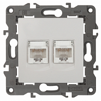 Механизм розетки компьютерной 2-м Elegance RJ45 IP20 14-3108-01 бел. ЭРА