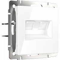 Розетка интернет двойная RJ-45 белый WL01-RJ45+RJ45 WERKEL W1181101