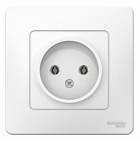 Розетка 1-м СП Blanca 16А IP20 250В без заземл. без защ. шторок бел. SE