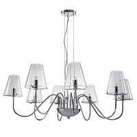 Подвесная люстра Lightstar Diafano 8*G9 ХРОМ/ПРОЗРАЧНЫЙ (в комплекте) MD7116-8A