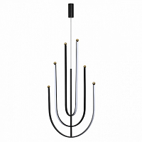Подвесной светильник Odeon Light Memfi 6633/70 металл/черный/акрил LED 70W 3000K (регулирумые рожки)