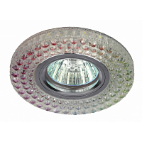 **Светильник DK LD15 SL RGB/WH ЭРА под лампу MR16 круглый, c подсветкой мультиколор