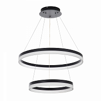Подвесной светильник LED4U L10823-60-40 BK черный 2 кольца 80Вт пульт 600*900мм