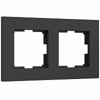 Рамка на 2 поста Werkel Slab W0022908 черный матовый