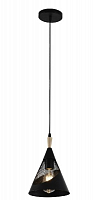 Подвесной светильник Reluce 03250-3.9-01 BK+WOOD