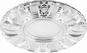 Светильник встраиваемый с белой LED подсветкой Feron CD921 MR16 G5.3 прозрач 15LED*2835 SMD 4000K