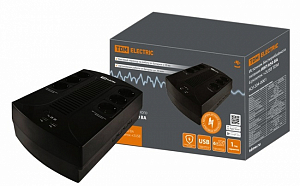 Источник бесперебойного питания ИБП 650 ВА 6 розеток+USB TDM