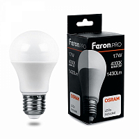 Лампа светодиодная Feron.PRO LB-1017 Груша E27 17W 4000K OSRAM LED