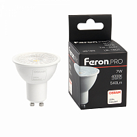 Лампа светодиодная Feron.PRO LB-1607 GU10 7W 4000K MR16 с линзой 110 градусов