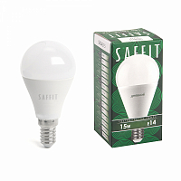 Лампа светодиодная SAFFIT SBG4515 Шарик E14 15W 6400K G45