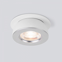 Встраиваемый точечный светодиодный светильник Elektrostandard Pruno 25080/LED 8W 4200К белый/серебро